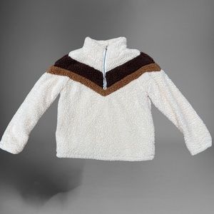 Striped Women's Sherpa Jacket Medium